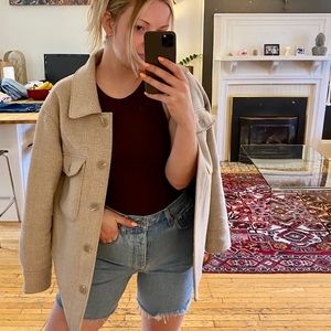 Oversized Plaid Oatmeal Summer Coat